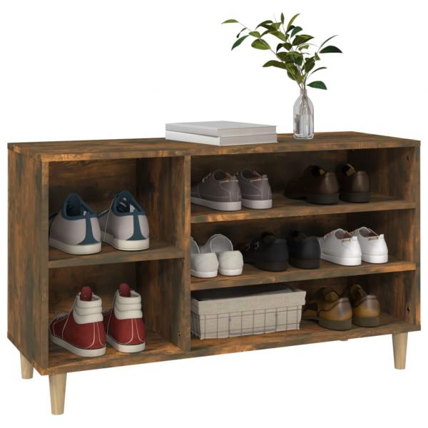 Schuhregal Räuchereiche 102x36x60 cm Holzwerkstoff