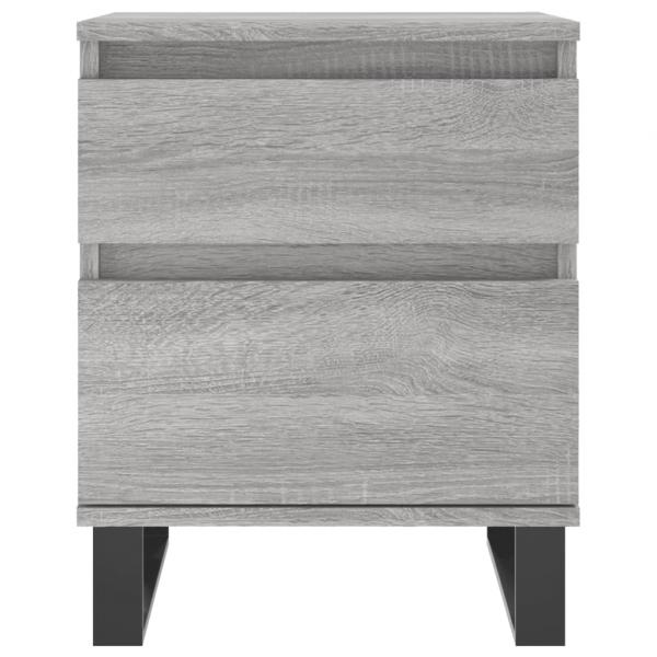 Nachttische 2 Stk. Grau Sonoma 40x35x50 cm Holzwerkstoff