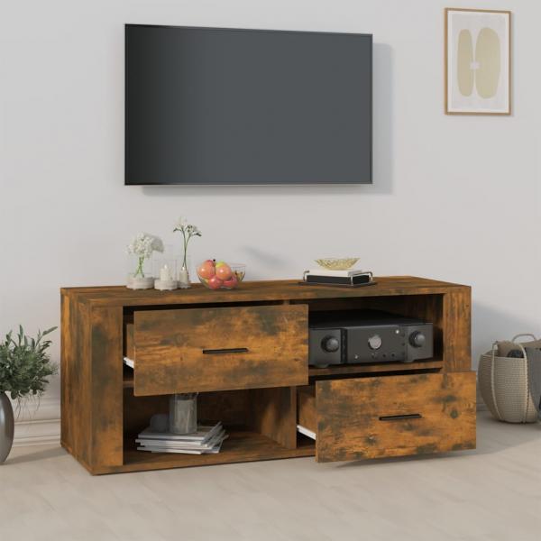 TV-Schrank Räuchereiche 100x35x40 cm Holzwerkstoff