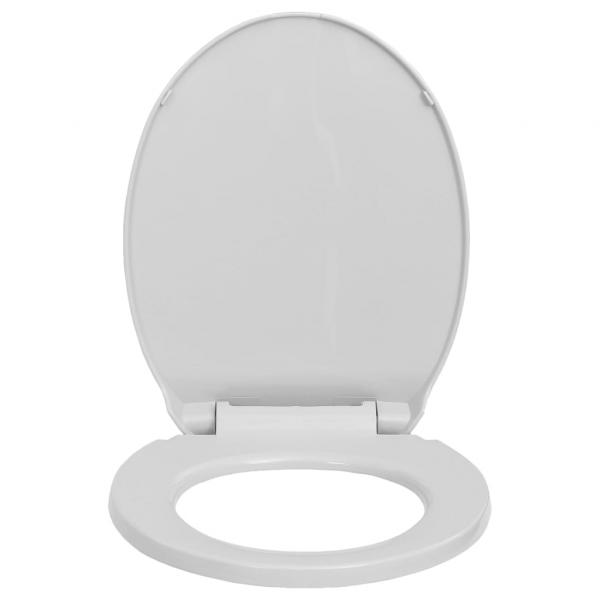 Toilettensitz mit Absenkautomatik Quick-Release Hellgrau Oval