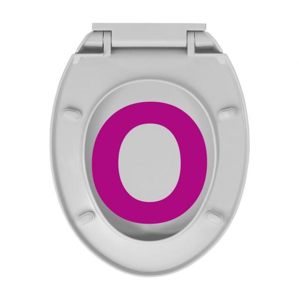 Toilettensitz mit Absenkautomatik Quick-Release Hellgrau Oval