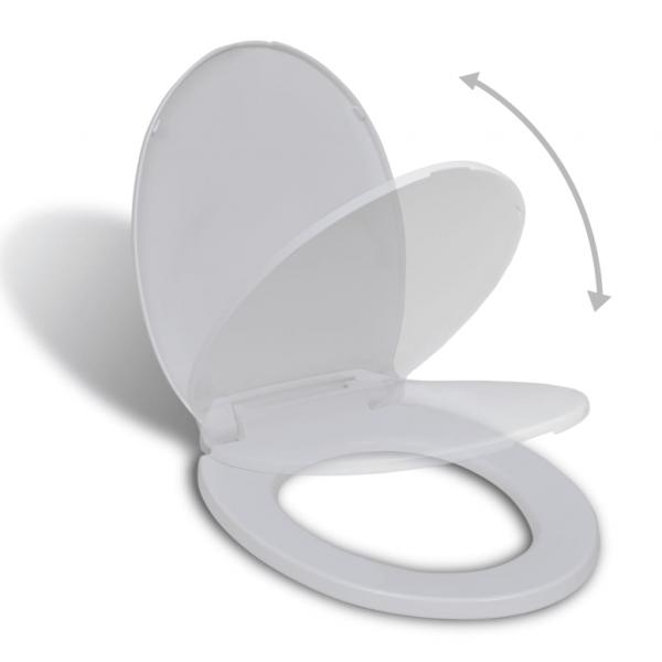 ARDEBO.de - Toilettensitz mit Absenkautomatik Weiß Oval