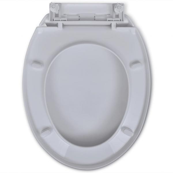 Toilettensitz mit Absenkautomatik Weiß Oval