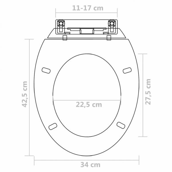 Toilettensitze mit Absenkautomatik 2 Stk. Kunststoff Weiß