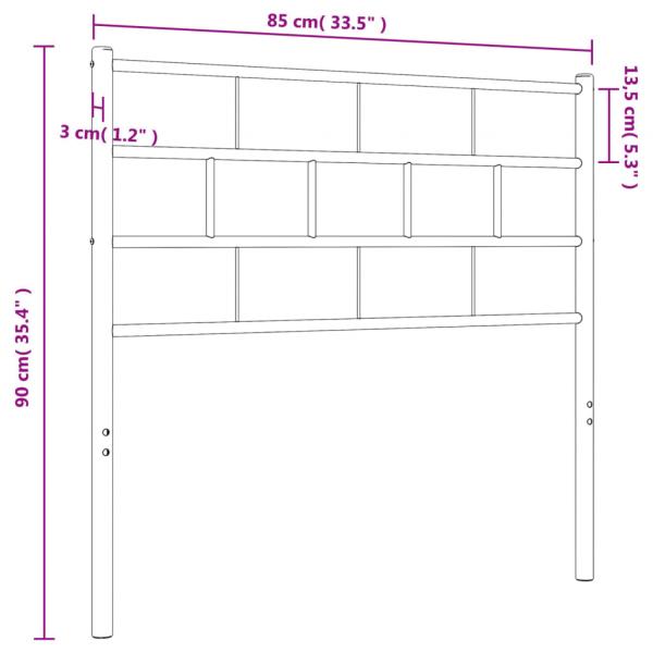 Kopfteil Metall Weiß 80 cm