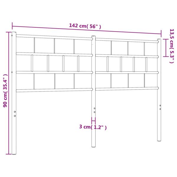 Kopfteil Metall Weiß 135 cm