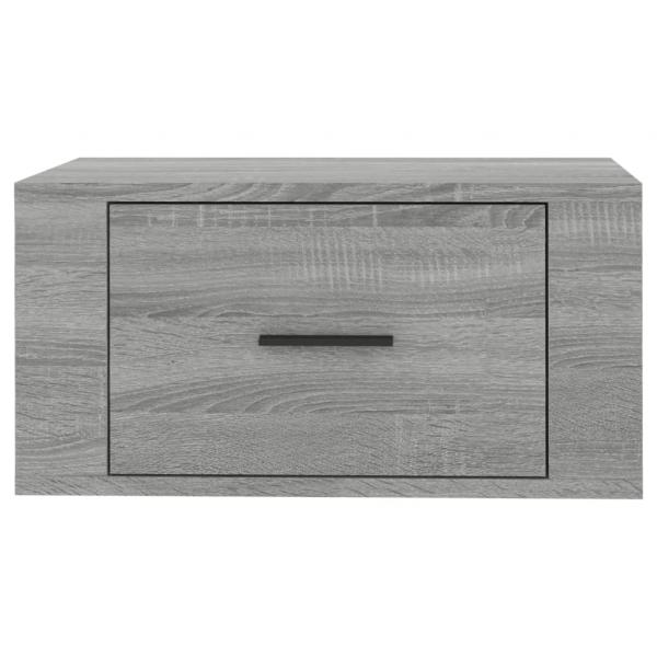 Wand-Nachttische 2 Stk. Grau Sonoma 50x36x25 cm