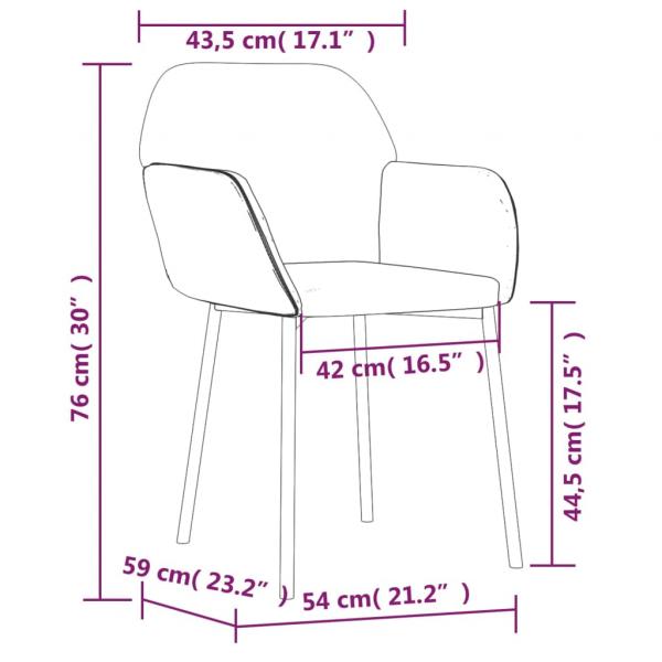 Esszimmerstühle 2 Stk. Rosa Samt