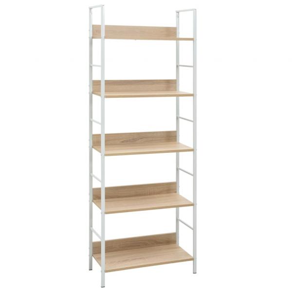 ARDEBO.de - Bücherregal 5 Regalböden Eiche 60x27,6x158,5 cm Holzwerkstoff