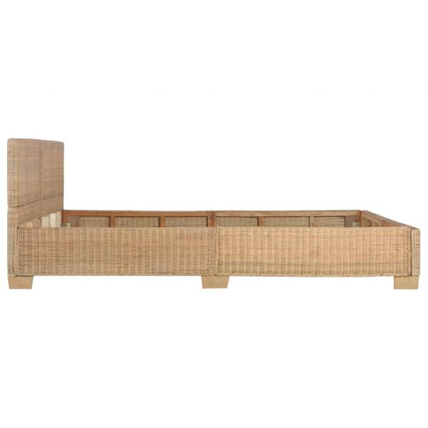 Bettrahmen Handgewebt Echtes Rattan 180×200 cm