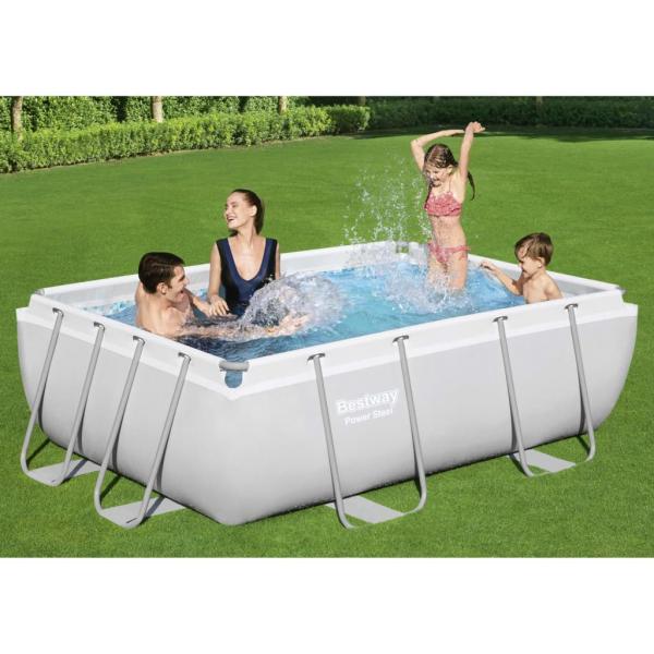 ARDEBO.de - Bestway Power Steel Pool-Set Rechteckig 282x196x84 cm