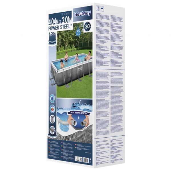 Bestway Power Steel Swimmingpool-Set 404x201x100 cm