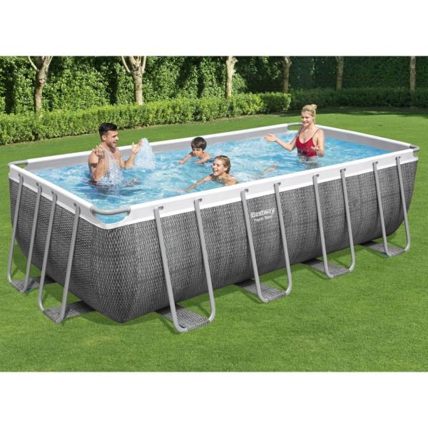 ARDEBO.de - Bestway Power Steel Pool-Set Rechteckig 488×244×122 cm