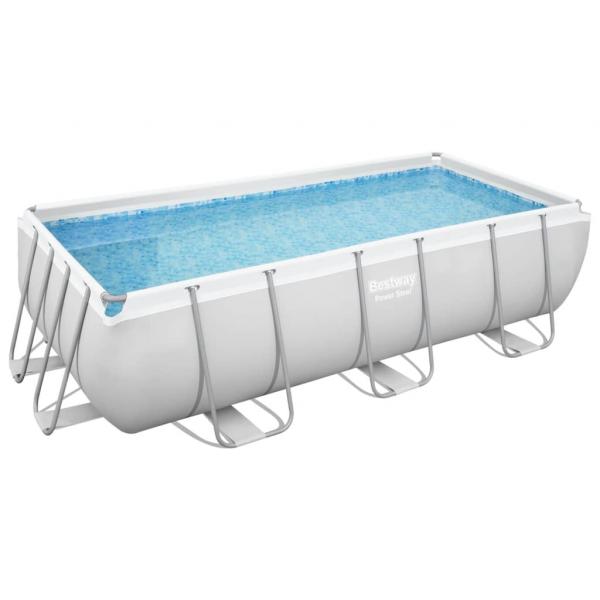 Bestway Pool-Set Power Steel Rechteckig 404x201x100 cm