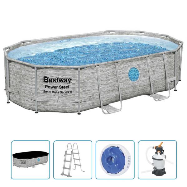 Bestway Power Steel Swimmingpool Set 488x305x107 cm