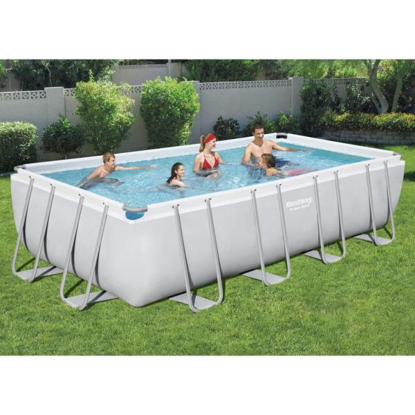 ARDEBO.de - Bestway Power Steel Swimmingpool-Set Rechteckig 549x274x122 cm