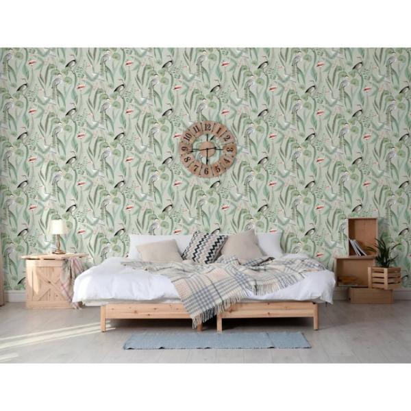 ARDEBO.de - DUTCH WALLCOVERINGS Tapete Flamingo Mintgrün