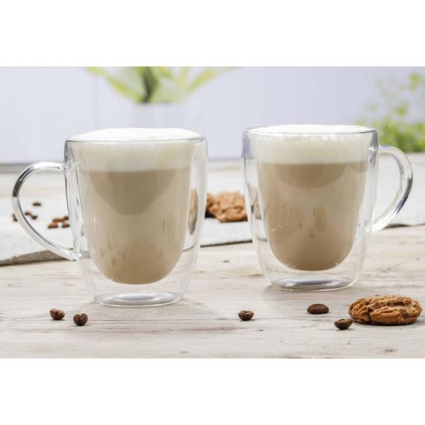 ARDEBO.de - HI Cappuccino Gläser 2 Stk. 270 ml Transparent