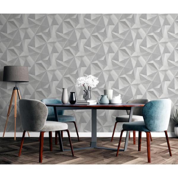 DUTCH WALLCOVERINGS Tapete Onyx Hellgrau