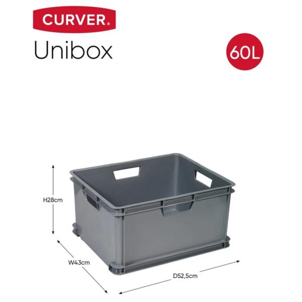 Curver Aufbewahrungsbox Unibox XL 60L Grau