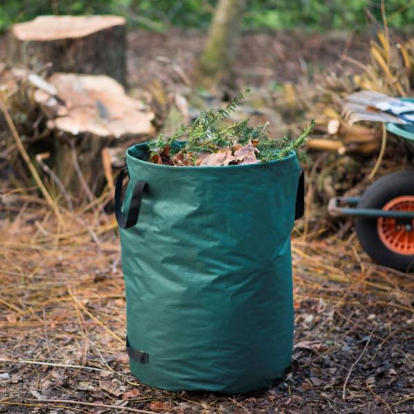 ARDEBO.de - Nature Gartenabfallsack Rund 140 L Grün