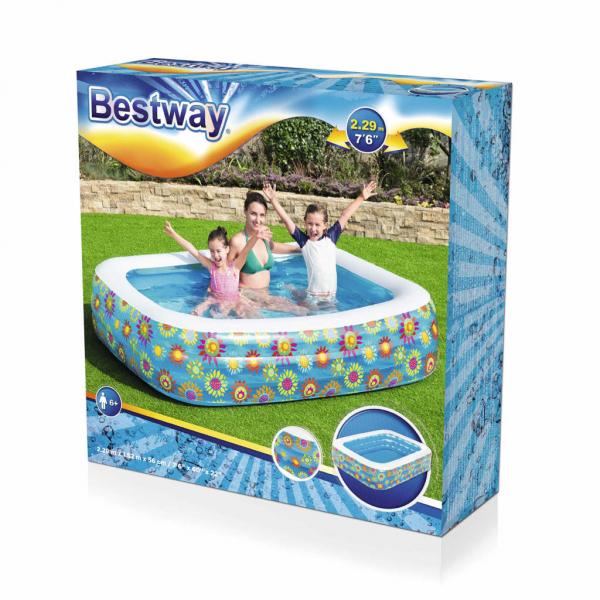 Bestway Planschbecken Aufblasbar Blau 229x152x56 cm