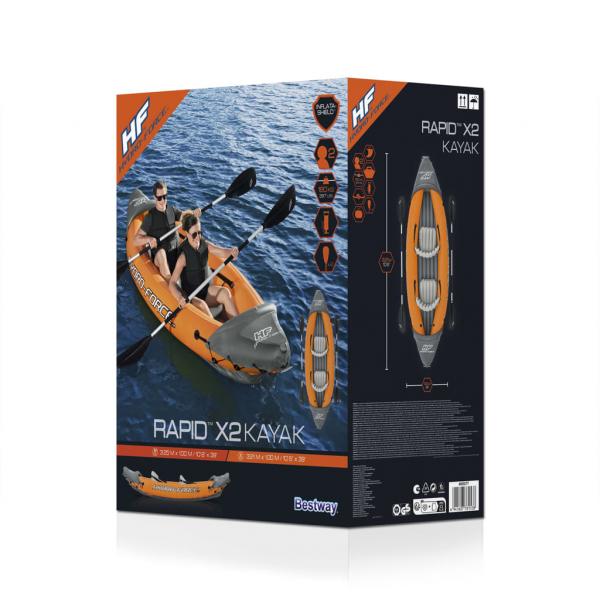 Bestway Kajak-Set Hydro-Force Rapid x2 Aufblasbar