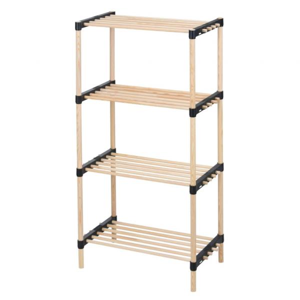 ARDEBO.de - Storage solutions Schuhregal mit 4 Ablagen Holz 49x28x92,5 cm