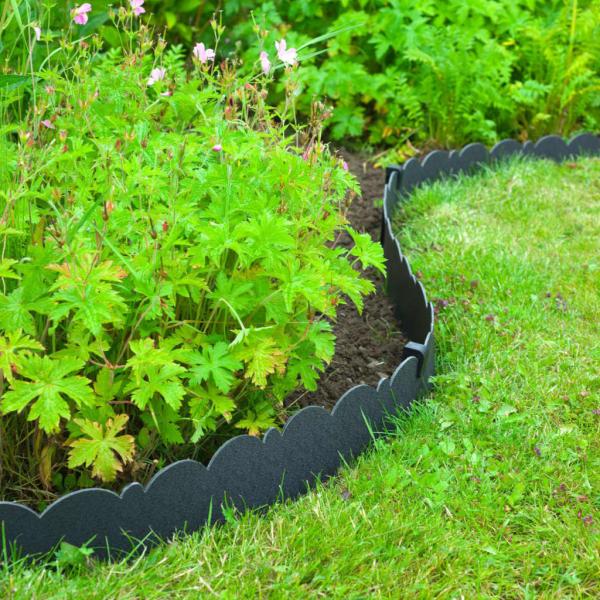 ARDEBO.de - Nature Dekorative Rasenkante 0,13x12 m 3 mm Schwarz