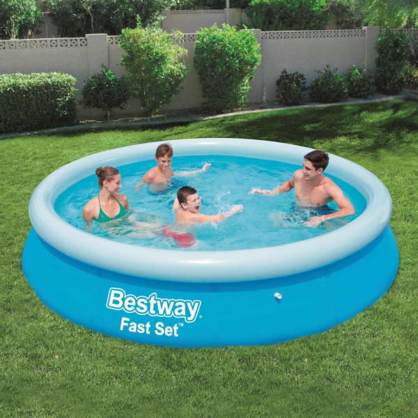 ARDEBO.de - Bestway Fast Set Pool Aufblasbar Rund 366x76 cm 57273