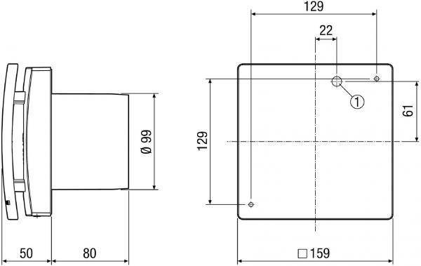 Maico ECA 100 ipro Kleinraumventilator, bis 92 m³/h (840.200)