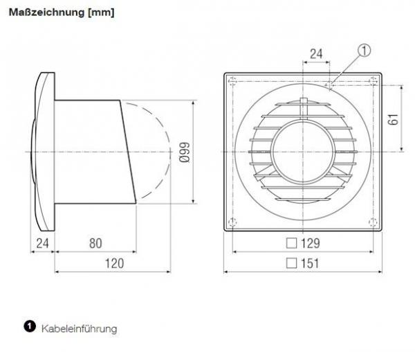 Maico ECA piano Standard Kleinraumventilator (0084.0080)