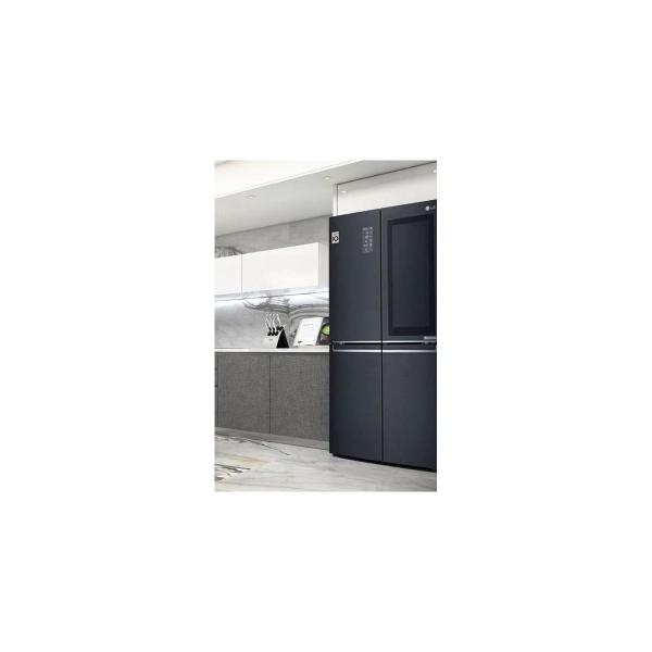 LG GMQ844MC5E Side-by-Side Kombination Multidoor, 83,5 cm breit, 530 L, ThinQ, Door-in-Door, InstaView, Schnellgefrieren, Matte Black Steel