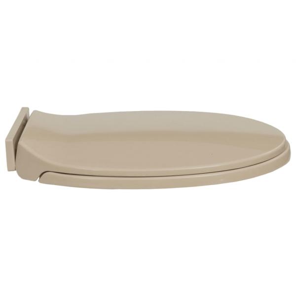 Toilettensitz mit Absenkautomatik Beige Oval