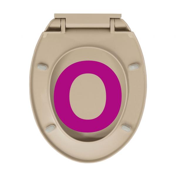 Toilettensitz mit Absenkautomatik Beige Oval