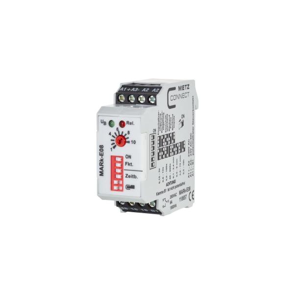 ARDEBO.de Metz Connect 110657 Multifunktions-Zeitrelais MARk-E08 230 V AC, 24 V AC/DC