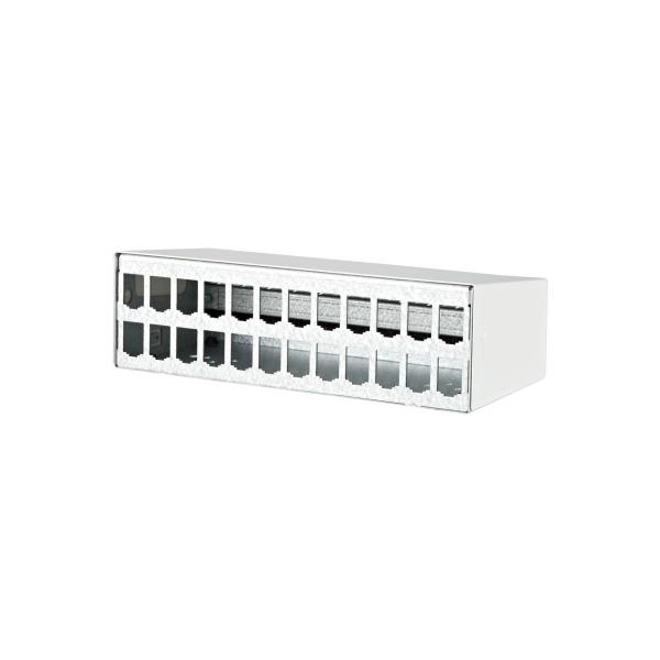 ARDEBO.de Metz Connect 130861-2402-E Modul AP-Gehäuse 2x12 Port reinweiß, unbestückt