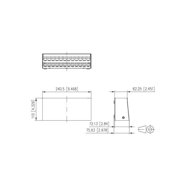 Metz Connect 130861-2402-E Modul AP-Gehäuse 2x12 Port reinweiß, unbestückt