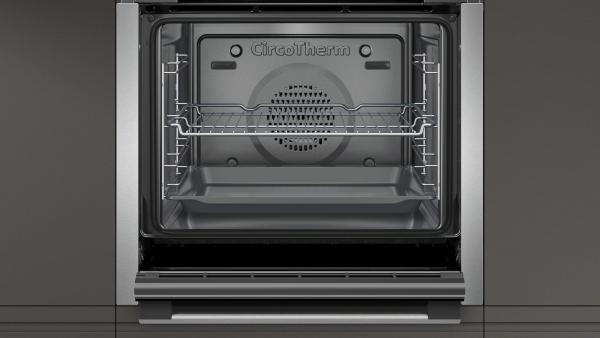 Neff B3CCE4AN0 N50 EEK: A Einbaubackofen, 60 cm breit, 71 L, Hydrolyse, CircoTherm, Heißluft, Display, Hide, versenkbare Knebel, edelstahl