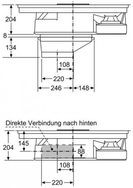 Neff T18BD3AN0 N70 EEK: A Autarkes Elektro-Kochfeld mit integriertem Dunstabzug, Glaskeramik, 80 cm breit, TouchControl, Edelstahlrahmen