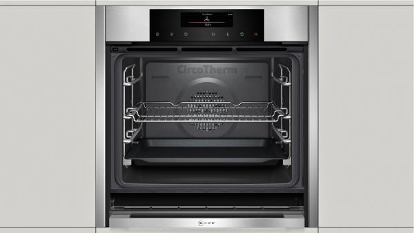 Neff B46FT64N0 N90 EEK: A+ Einbau-Dampfbackofen, 60cm breit, 71 l, Sensor-Tasten, FullTouch Control, Edelstahl