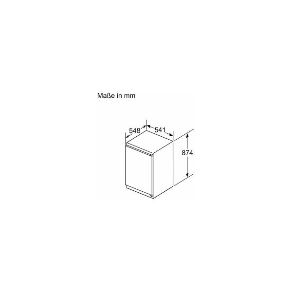 Neff KI1211SE0 N30 Einbau Kühlschrank, Nischenhöhe: 88cm, 136L, Temperaturregulierung, LED-Beleuchtung, Fresh Safe, Eco Air Flow