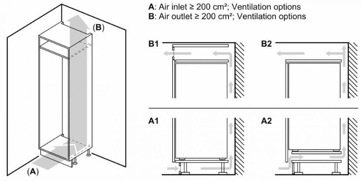 Neff KI1413DD1 N70 Einbaukühlschrank, Nischenhöhe 122 cm, Breite 56 cm, 204L, Festtürtechnik, FreshSafe Schublade, LED Beleuchtung