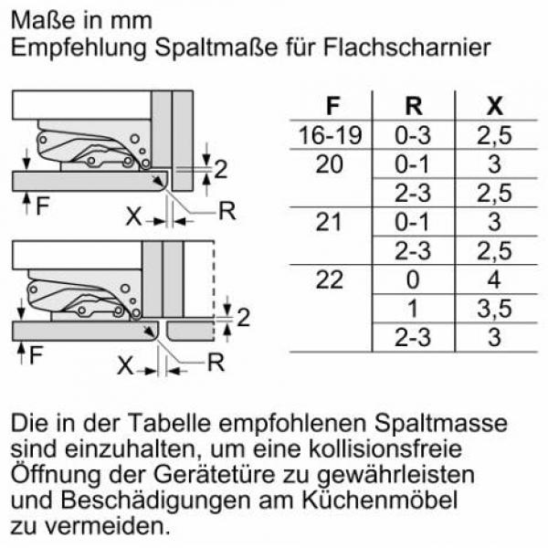 Neff KI1413DD1 N70 Einbaukühlschrank, Nischenhöhe 122 cm, Breite 56 cm, 204L, Festtürtechnik, FreshSafe Schublade, LED Beleuchtung