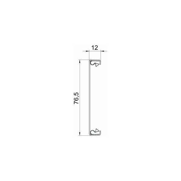 OBO Bettermann GS-OTRW Oberteil, 80x2000mm, Stahl, reinweiß (6279850)