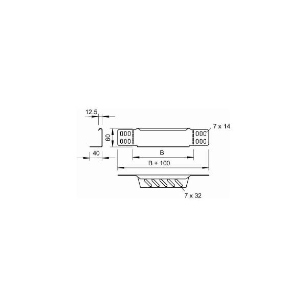 OBO Bettermann RWEB 610 FS Reduzierwinkel für Kabelrinne, 60x100mm (7109105)