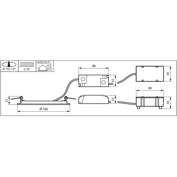 Philips CoreLine SlimDownlight DN145B LED10S/840 PSU II WH, 11W, 1100lm, 4000K, weiß (33948199)