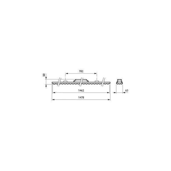 Philips Lichtleiste LED Maxos LED 4MX850 491 LED66S/840 PSD WB WH, 6600lm, 4000K, weiß (66602799)