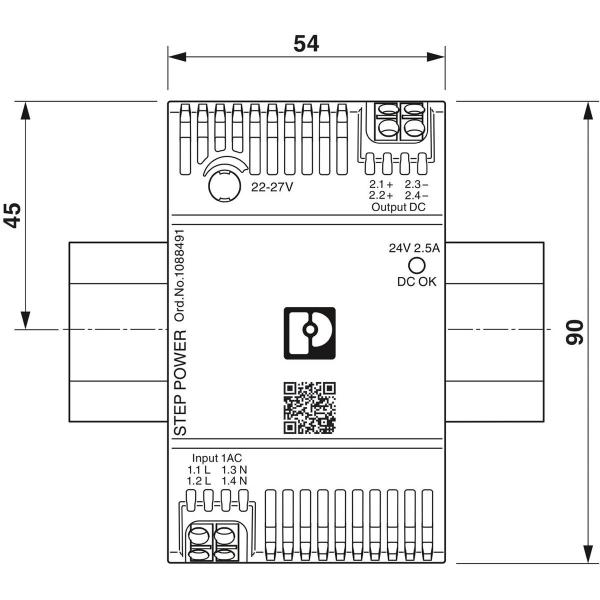 Phoenix Contact Stromversorgung - STEP3-PS/1AC/24DC/2.5/PT, 1,5A, 60W (1088491)