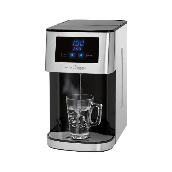 ARDEBO.de ProfiCook PC-HWS 1145 Heißwasserspender, 2600 W, 4 L, LED-Display, 5 Stufen, einstellbare Wassermenge, 4 Kontrollleuchten, edelstahl/schwarz (501145)